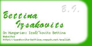 bettina izsakovits business card